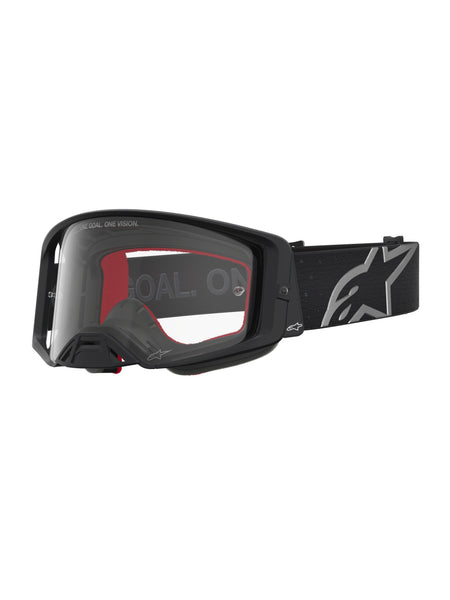 Brýle Alpinestars Supertech Vesta černá matná/stříbrná, čiré plexi