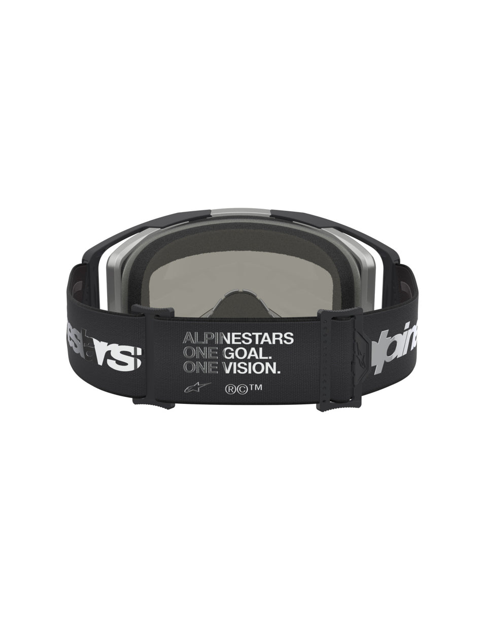 Brýle Alpinestars Vision 8 Amber černá/stříbrná, zrcadlové stříbrné plexi