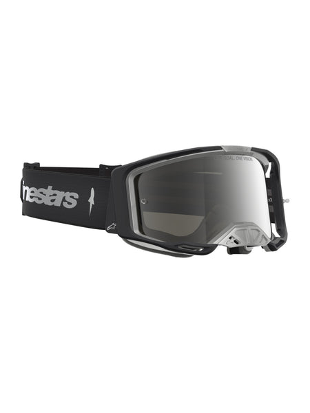 Brýle Alpinestars Vision 8 Amber černá/stříbrná, zrcadlové stříbrné plexi