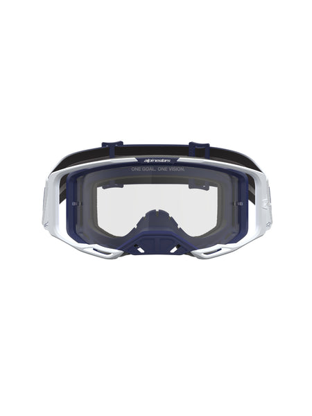 Brýle Alpinestars Vision 8 Amber modrá/bílá, čiré plexi