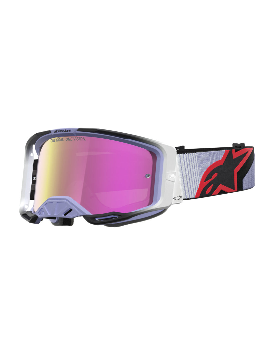 Brýle Alpinestars Vision 8 Maven levandulová/černá, zrcadlové růžové plexi