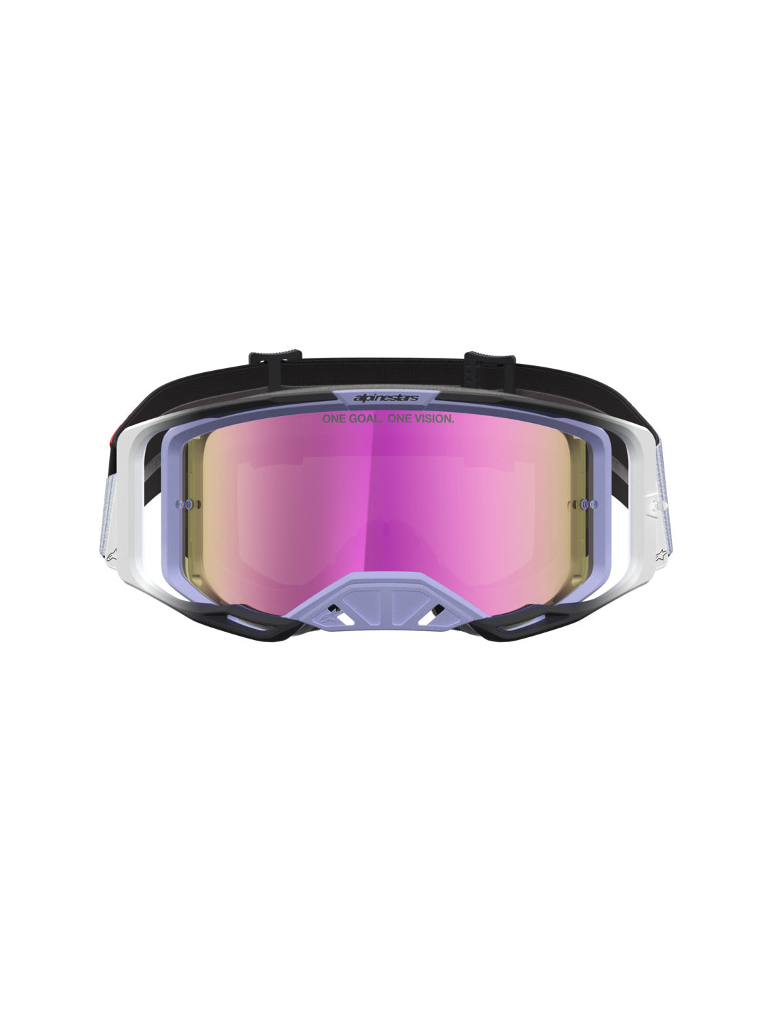 Brýle Alpinestars Vision 8 Maven levandulová/černá, zrcadlové růžové plexi