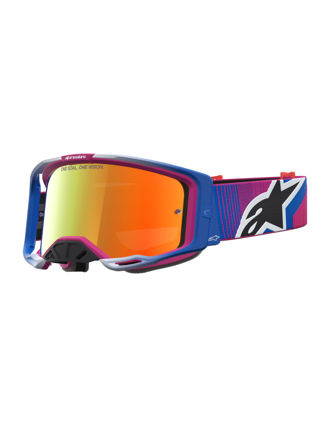 Brýle Alpinestars Vision 8 Maven červená/černá, zrcadlové červené plexi