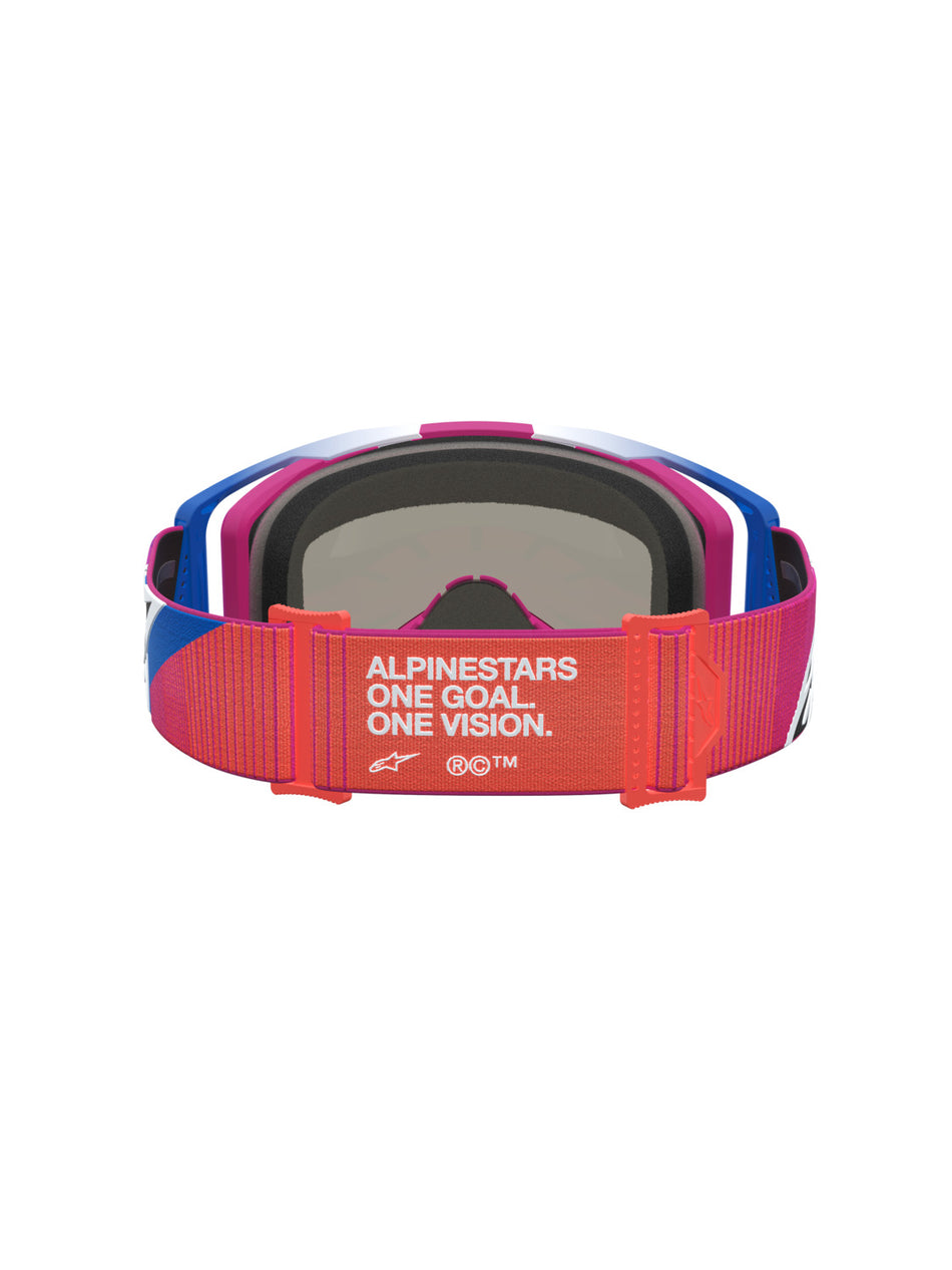 Brýle Alpinestars Vision 8 Maven červená/černá, zrcadlové červené plexi