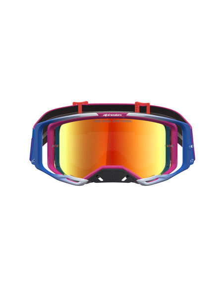Brýle Alpinestars Vision 8 Maven červená/černá, zrcadlové červené plexi