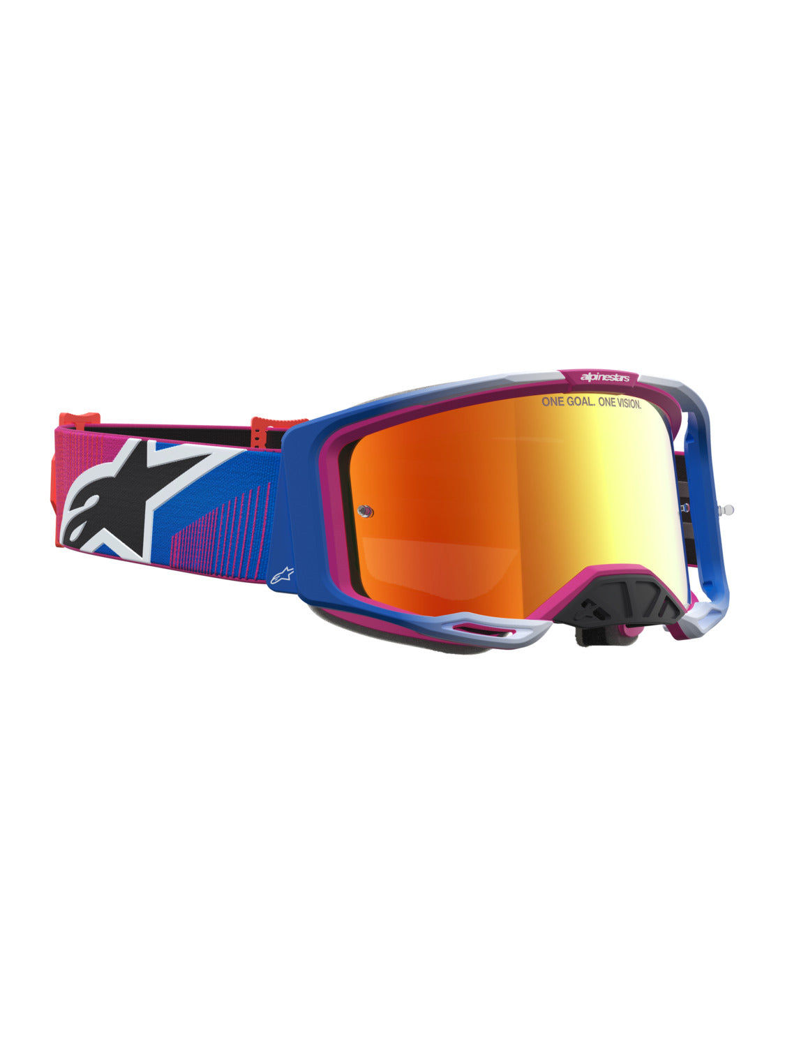 Brýle Alpinestars Vision 8 Maven červená/černá, zrcadlové červené plexi