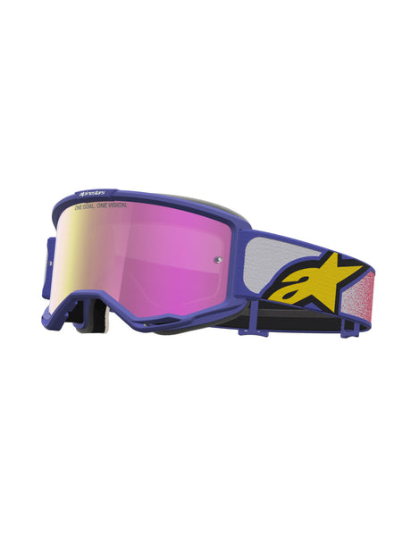 Brýle Alpinestars Vision 5 Drag červená/fialová, zrcadlové růžové plexi