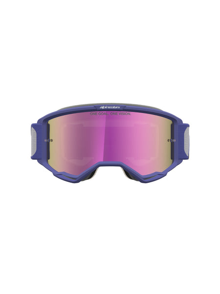Brýle Alpinestars Vision 5 Drag červená/fialová, zrcadlové růžové plexi