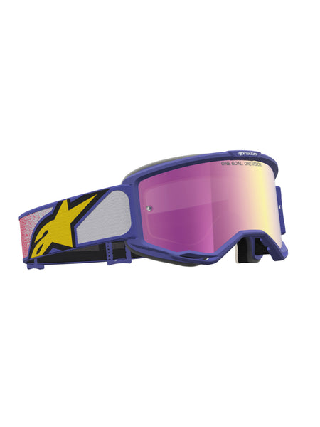 Brýle Alpinestars Vision 5 Drag červená/fialová, zrcadlové růžové plexi