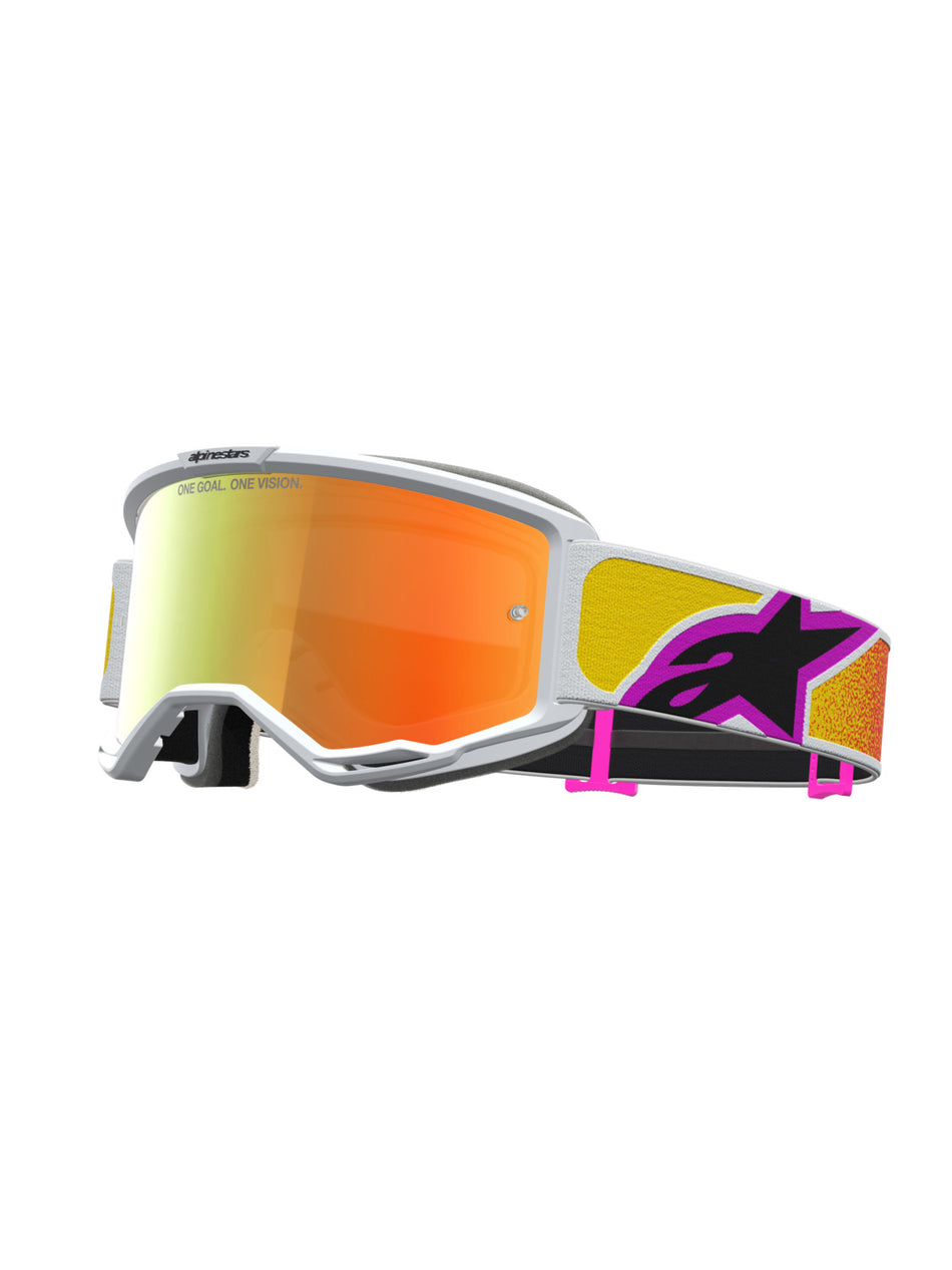 Brýle Alpinestars Vision 5 Drag oranžová/červená, zrcadlové červené plexi