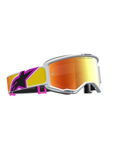 Brýle Alpinestars Vision 5 Drag oranžová/červená, zrcadlové červené plexi