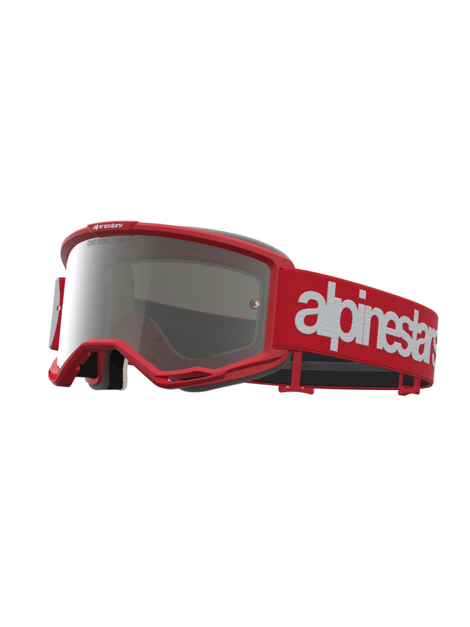 Brýle Alpinestars Vision 5 Hone červená/bílá, zrcadlové stříbrné plexi