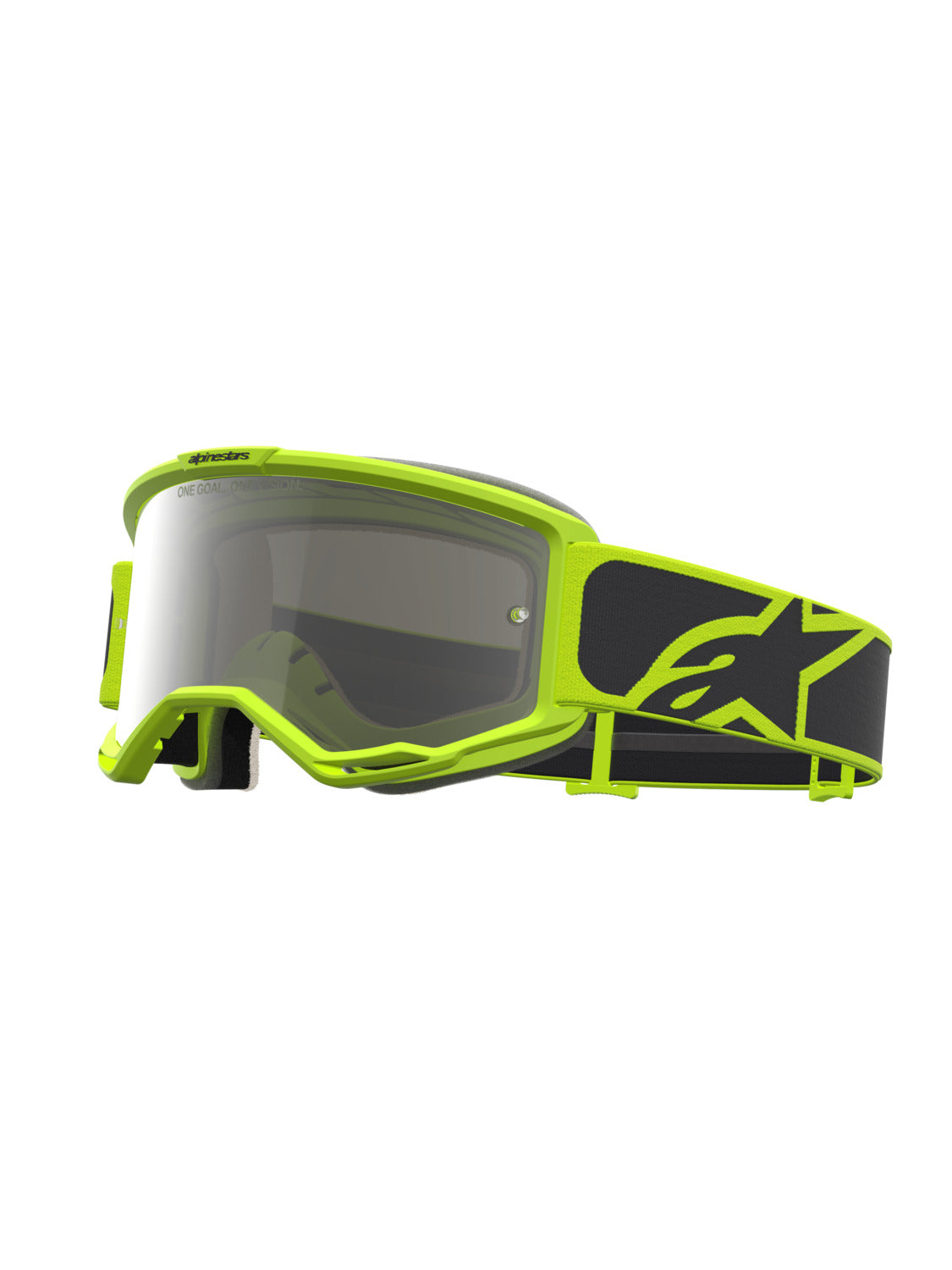 Brýle Alpinestars Vision 5 Rora černá/žlutá fluo, zrcadlové stříbrné plexi