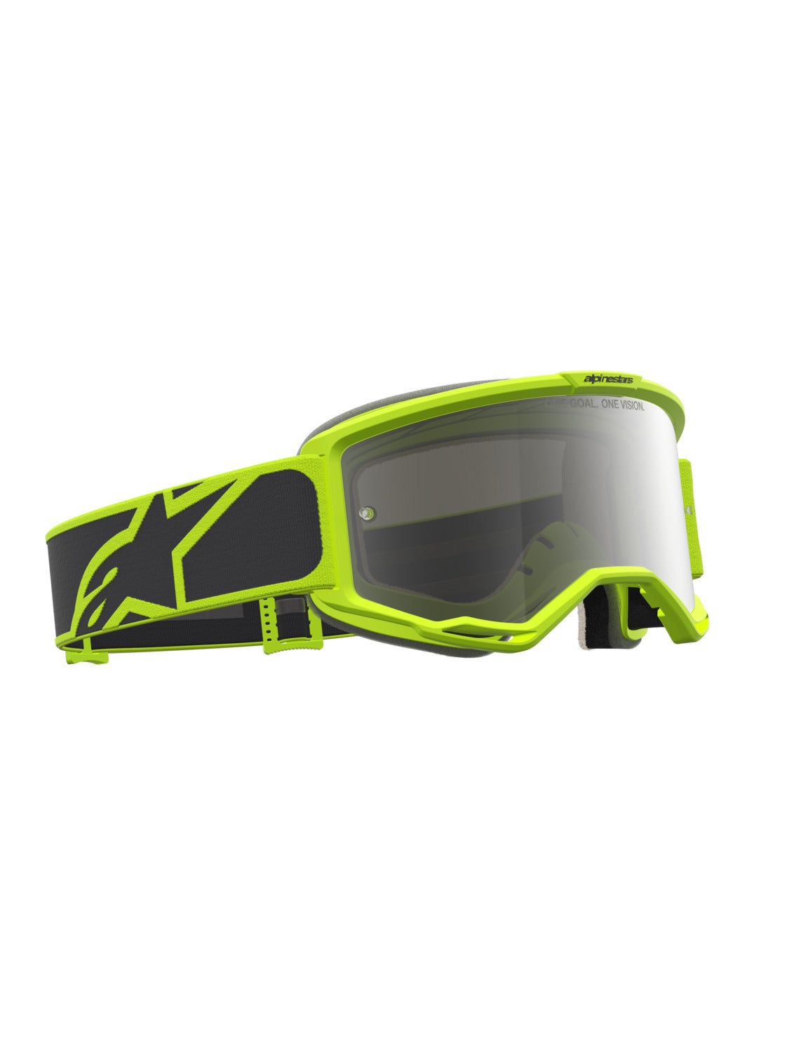 Brýle Alpinestars Vision 5 Rora černá/žlutá fluo, zrcadlové stříbrné plexi