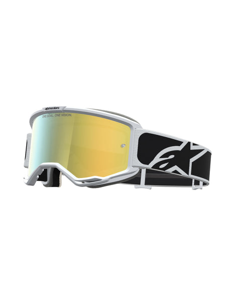 Brýle Alpinestars Vision 5 Rora černá/bílá, zrcadlové zlaté plexi