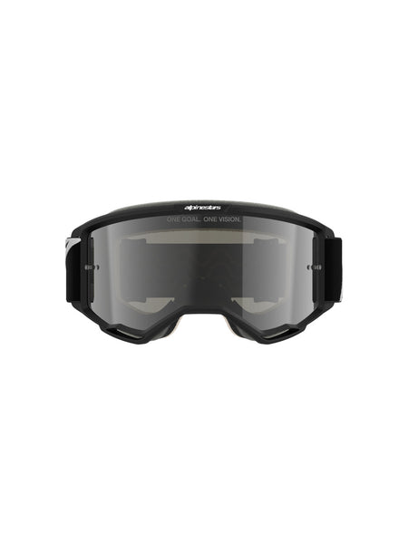 Brýle Alpinestars Vision 5 Corp 2 černá/bílá, zrcadlové stříbrné plexi