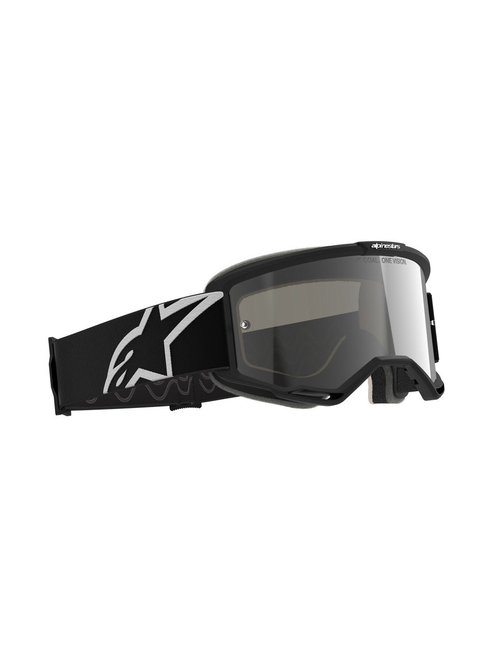 Brýle Alpinestars Vision 5 Corp 2 černá/bílá, zrcadlové stříbrné plexi