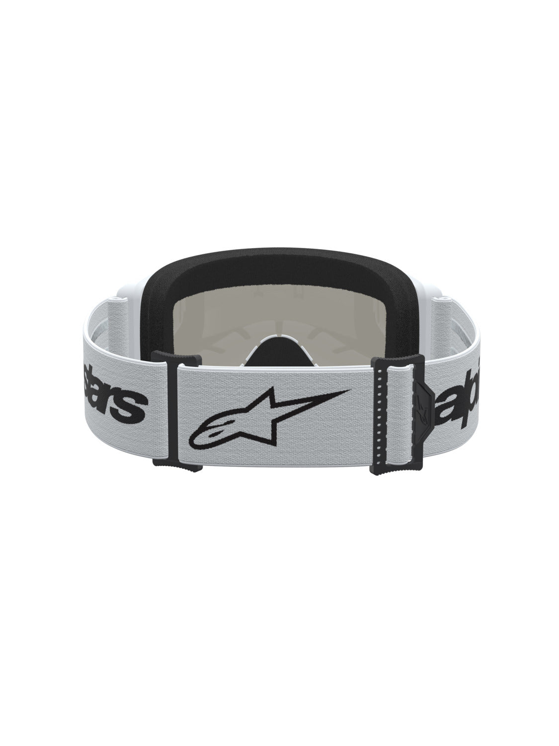 Brýle Alpinestars Vision 3 Wordmark bílá/černá, zrcadlové stříbrné plexi