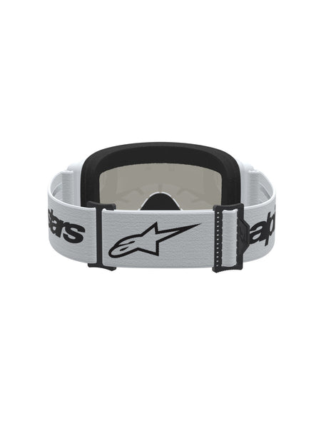 Brýle Alpinestars Vision 3 Wordmark bílá/černá, zrcadlové stříbrné plexi