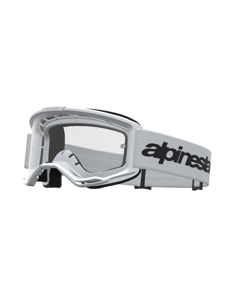 Brýle Alpinestars Vision 3 Wordmark bílá/černá, čiré plexi