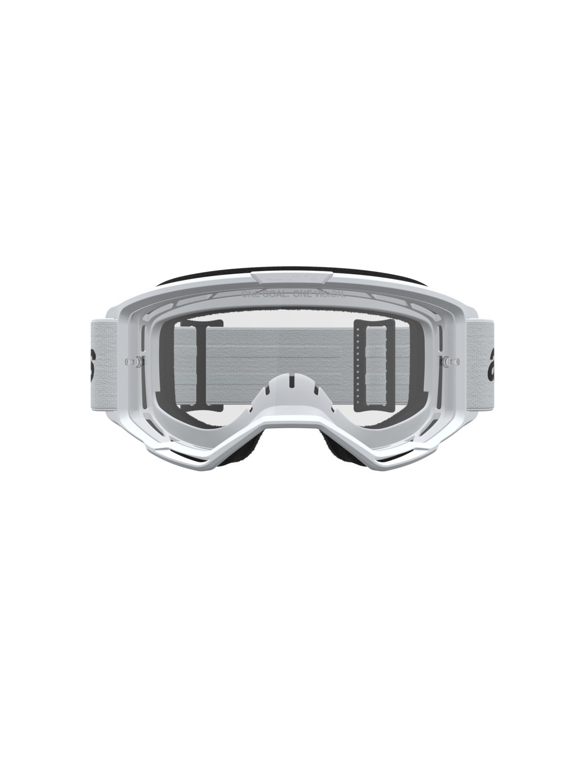 Brýle Alpinestars Vision 3 Wordmark bílá/černá, čiré plexi