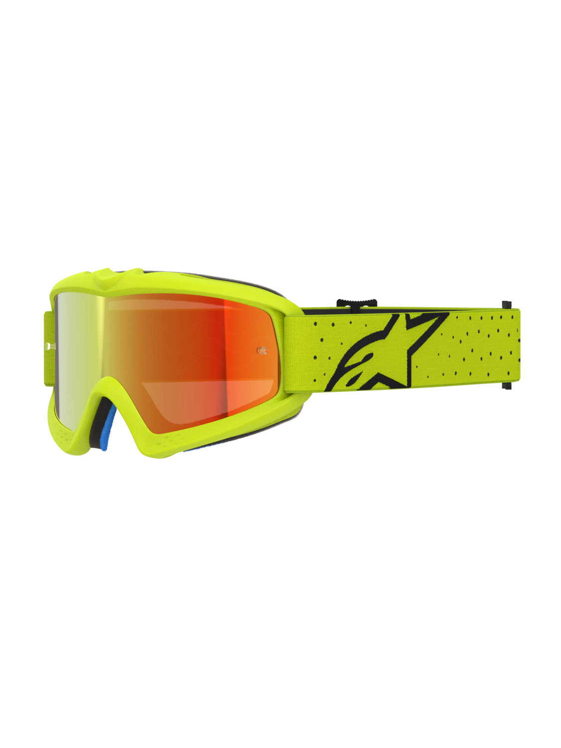 Dětské brýle Alpinestars Vision Youth Vesta žlutá fluo/černá, zrcadlové červené plexi