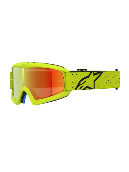 Dětské brýle Alpinestars Vision Youth Vesta žlutá fluo/černá, zrcadlové červené plexi