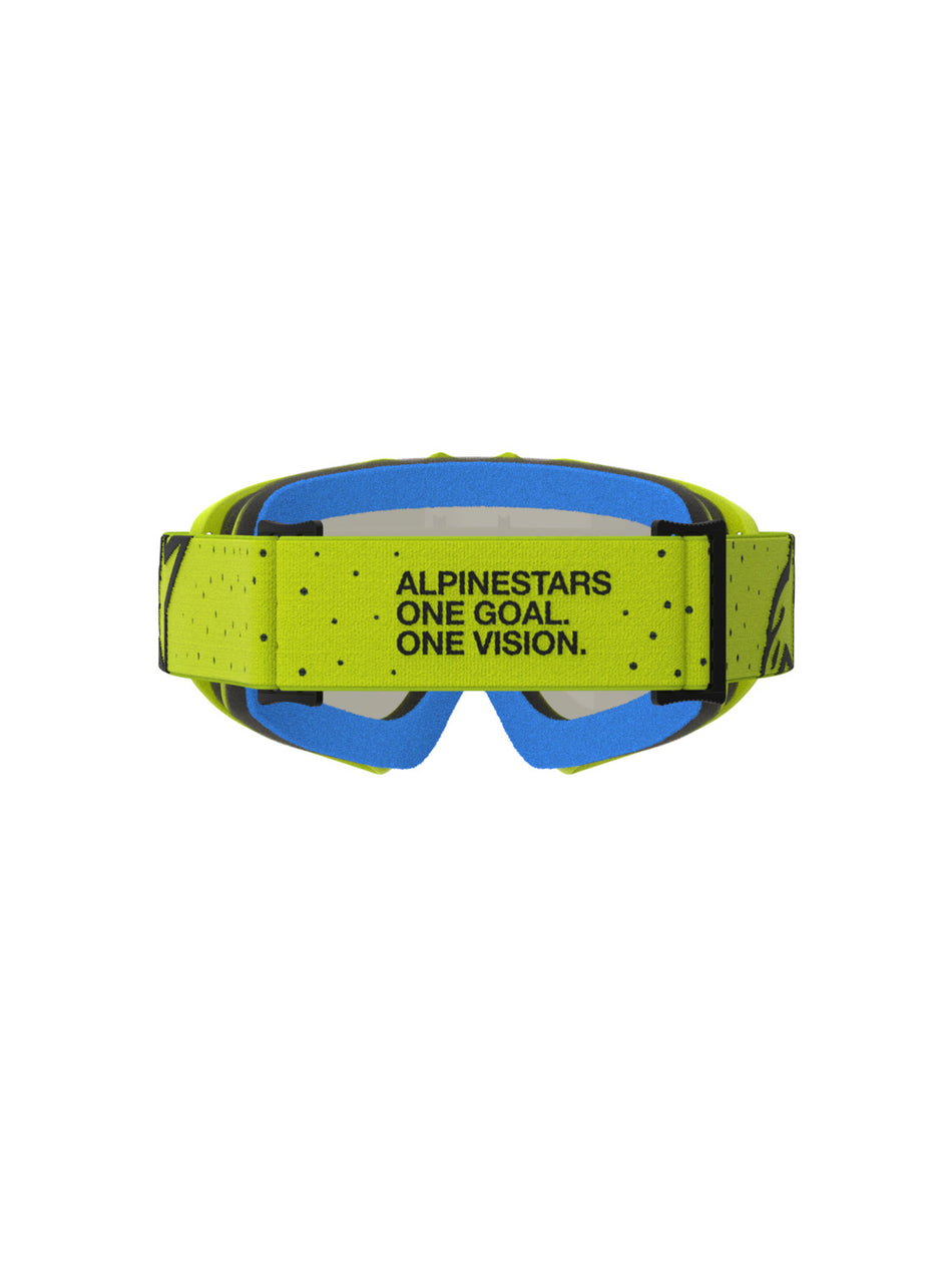 Dětské brýle Alpinestars Vision Youth Vesta žlutá fluo/černá, zrcadlové červené plexi