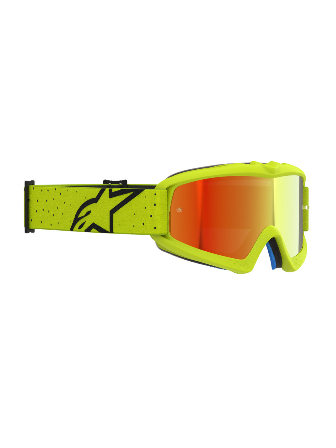 Dětské brýle Alpinestars Vision Youth Vesta žlutá fluo/černá, zrcadlové červené plexi