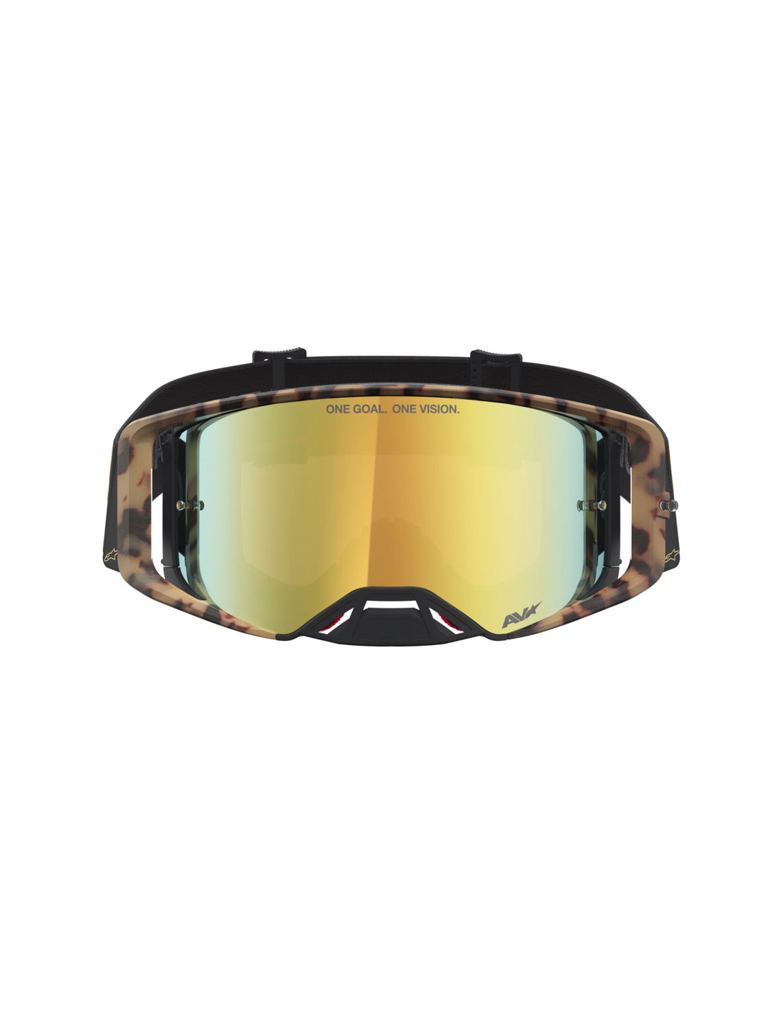 Brýle Alpinestars Supertech limitované edice Zona černá/hnědá, zrcadlové zlaté plexi