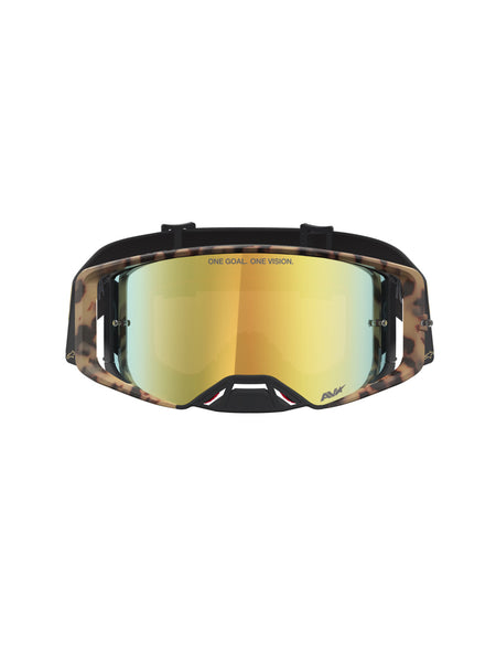 Brýle Alpinestars Supertech limitované edice Zona černá/hnědá, zrcadlové zlaté plexi