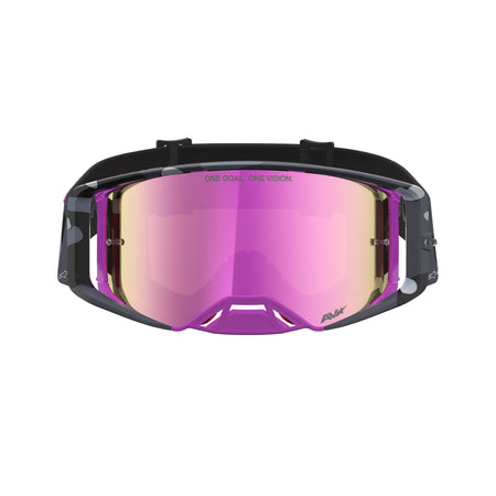 Brýle Alpinestars Supertech limitované edice Lone fialová camo, zrcadlové růžové plexi