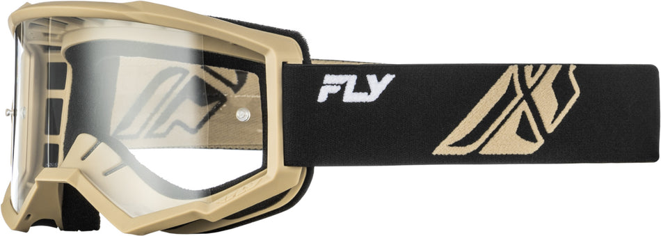 Brýle Fly Racing Focus černá/khaki - číré plexi