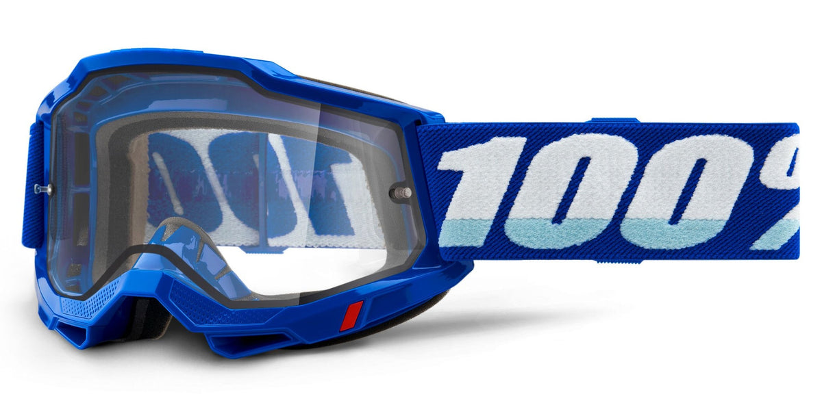 Brýle 100% Accuri 2 Enduro Moto modré, čiré Dual plexi
