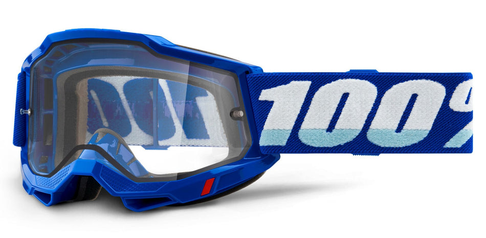 Brýle 100% Accuri 2 Enduro Moto modré, čiré Dual plexi