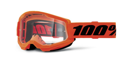 Brýle 100% Strata 2 NEW oranžové, čiré plexi