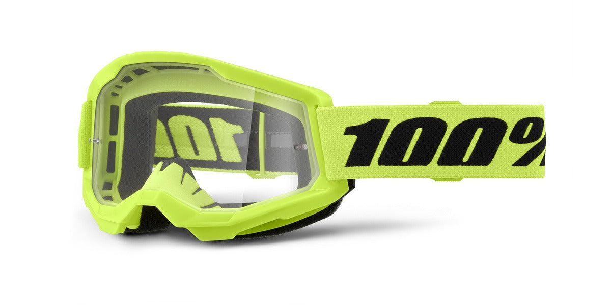 Brýle 100% Strata 2 NEW neon žluté, čiré plexi
