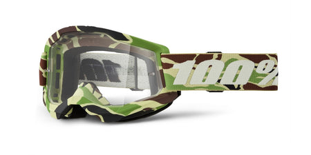 Brýle 100% Strata 2 NEW War Camo, čiré plexi