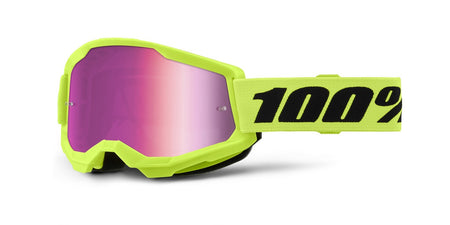 Brýle 100% Strata 2 NEW Neon žluté, růžové plexi