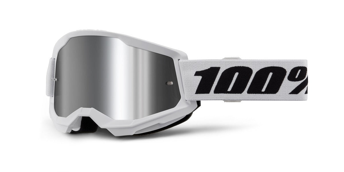 Brýle 100% Strata 2 NEW bílé, stříbrné plexi