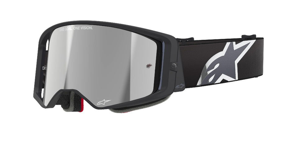 Brýle Alpinestars Supertech Corp černá/šedá, zrcadlové stříbrné plexi