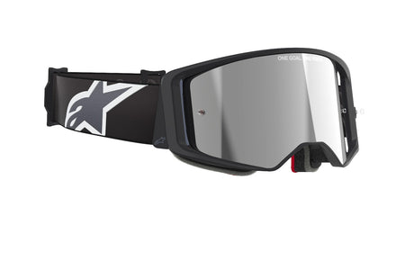 Brýle Alpinestars Supertech Corp černá/šedá, zrcadlové stříbrné plexi