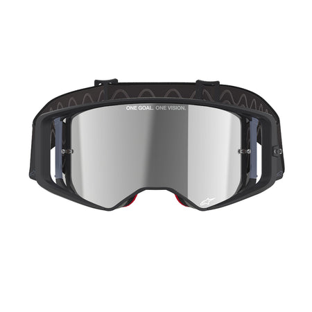 Brýle Alpinestars Supertech Corp černá/šedá, zrcadlové stříbrné plexi