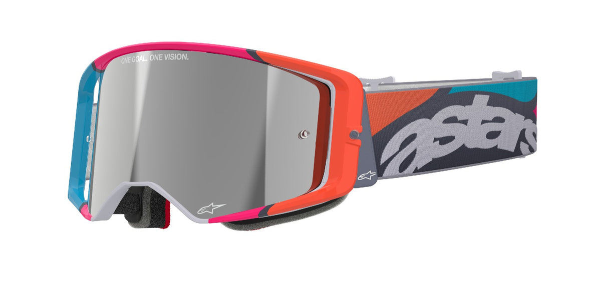 Brýle Alpinestars Supertech Stream šedá/multicolor, zrcadlové stříbrné plexi