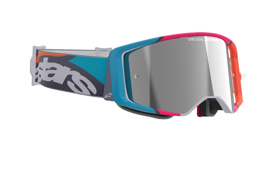 Brýle Alpinestars Supertech Stream šedá/multicolor, zrcadlové stříbrné plexi