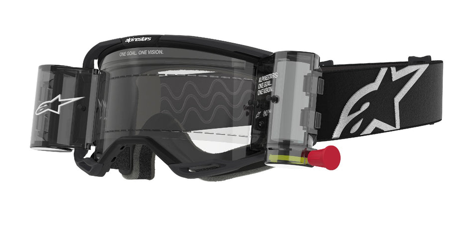 Brýle Alpinestars Vision 8 Corp ROLL-OFF Wide Vision černá, čiré plexi a roll-off systém