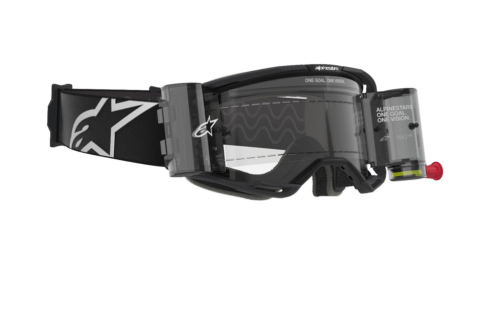 Brýle Alpinestars Vision 8 Corp ROLL-OFF Wide Vision černá, čiré plexi a roll-off systém