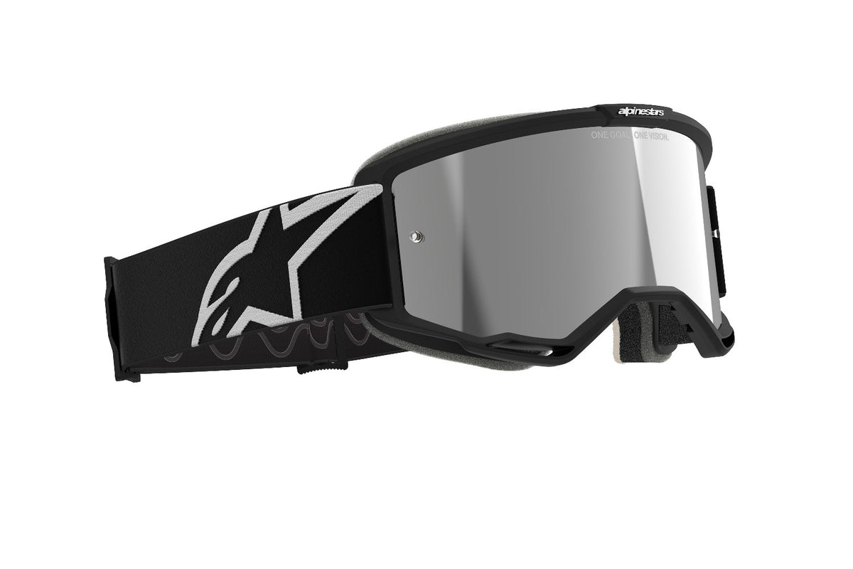 Brýle Alpinestars Vision 5 Corp černá, zrcadlové stříbrné plexi