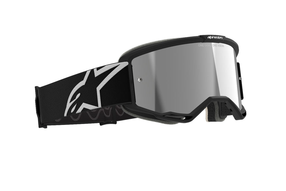 Brýle Alpinestars Vision 5 Corp černá, zrcadlové stříbrné plexi