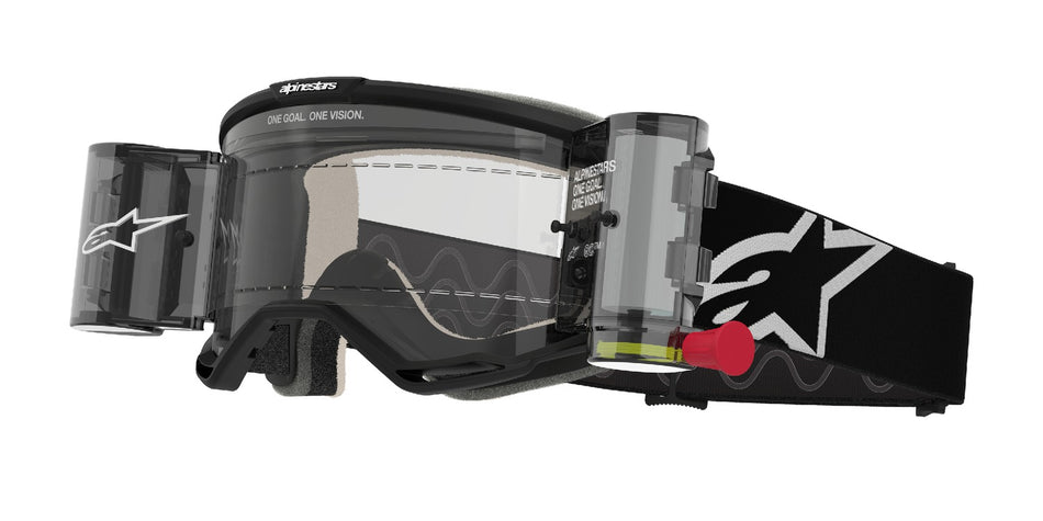 Brýle Alpinestars Vision 5 Corp ROLL-OFF Wide Vision černá, čiré plexi a roll-off systém